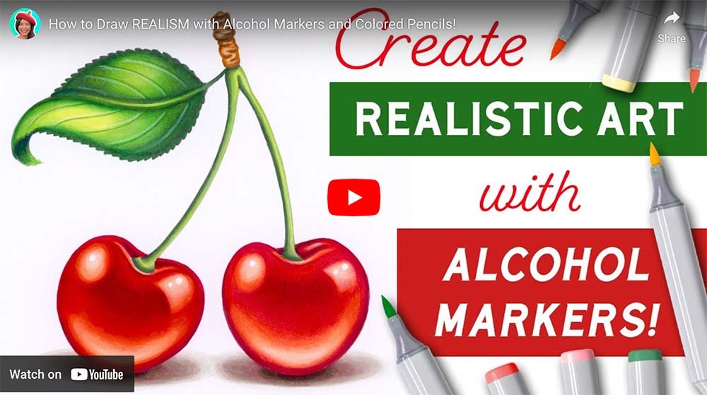 Learn how to create realistic art with alcohol markers!