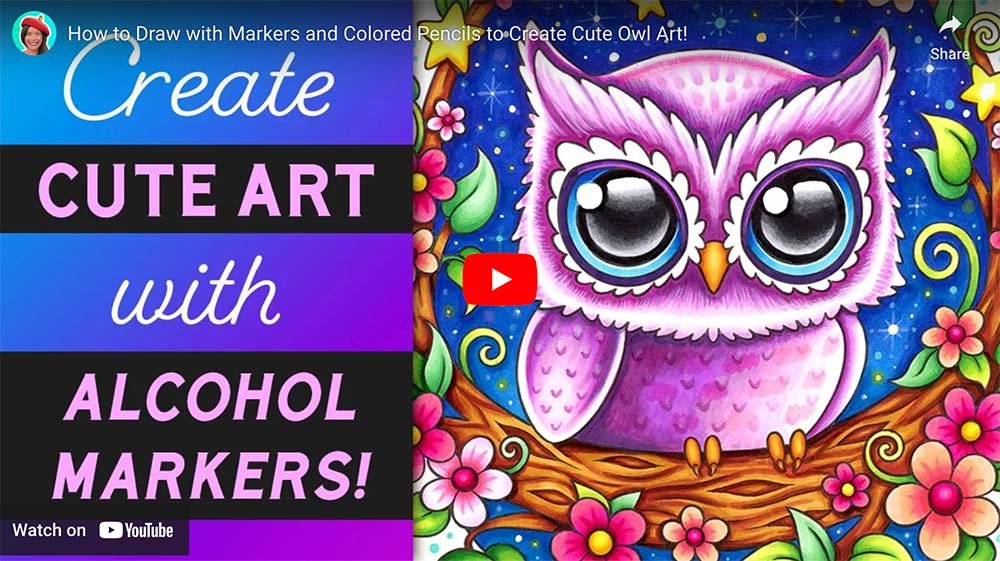 Learn how to use markers with colored pencils to create gorgeous art!