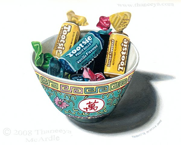 Photorealistic Still Life painting in acrylics, by Thaneeya McArdle